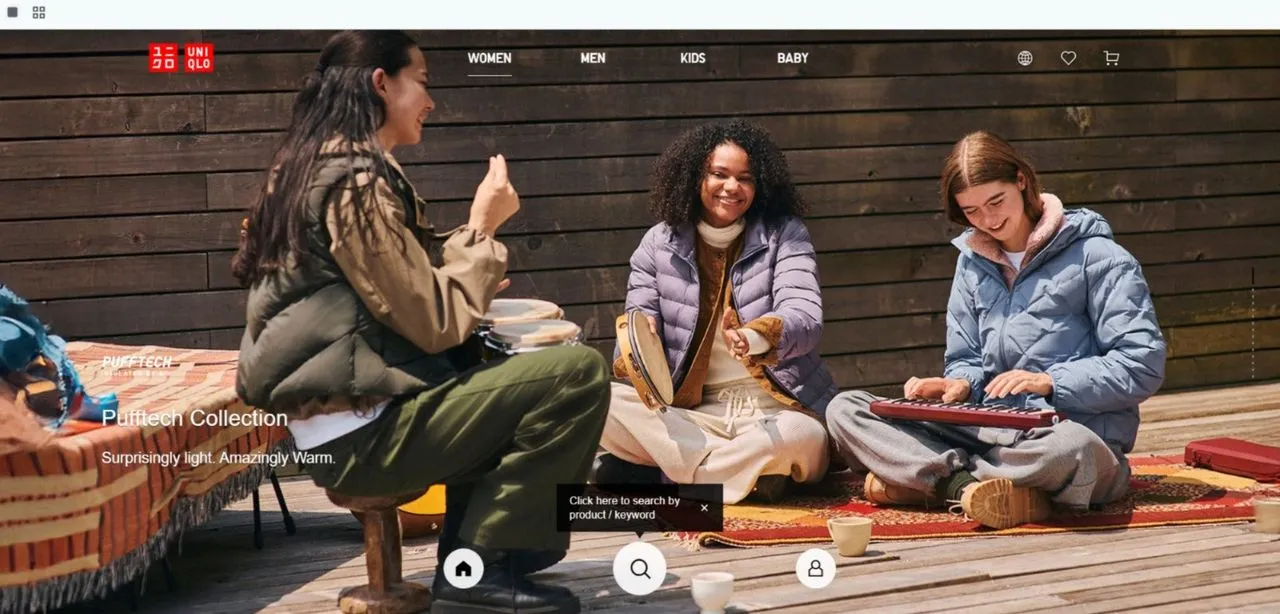 Uniqlo website