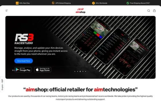 AimShop store homepage