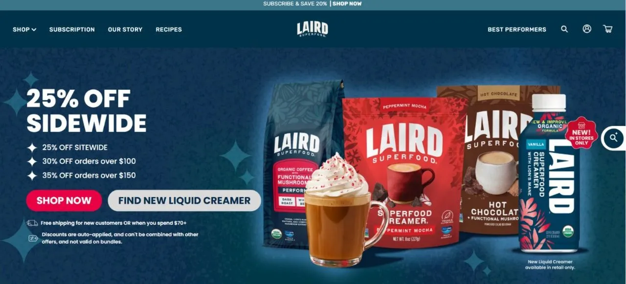 Laird Superfood website