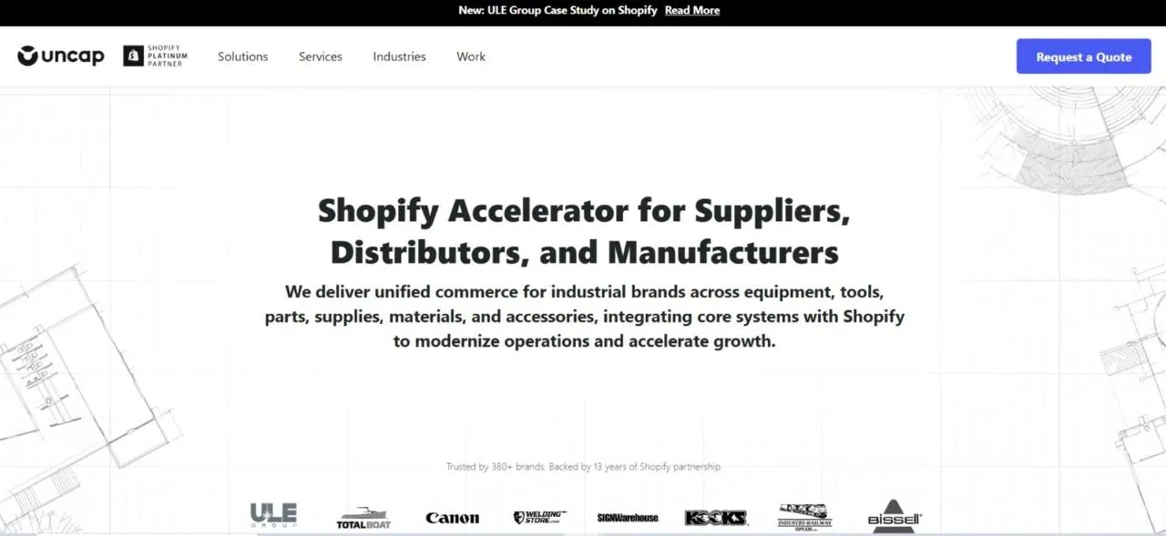 Uncap Agency website