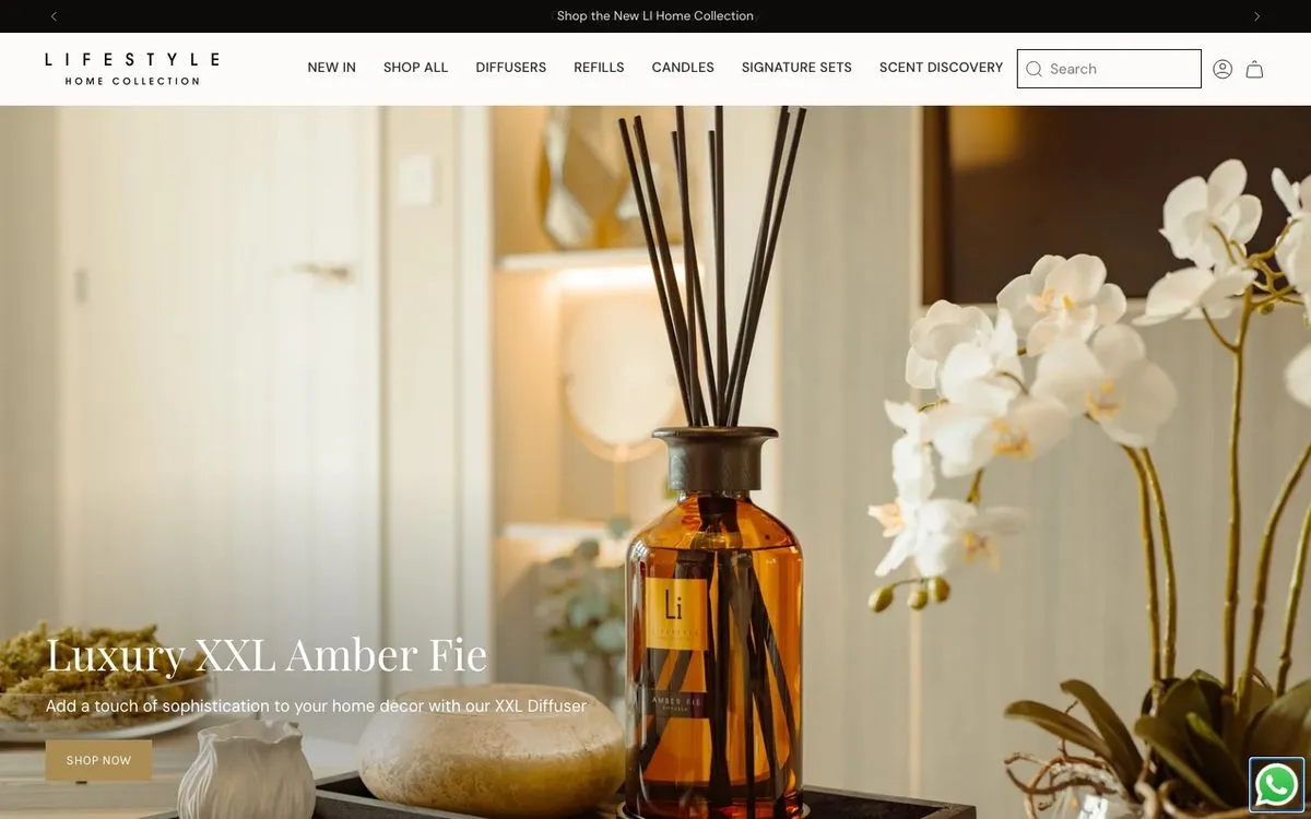 Lifestyle Home Collection store on desktop